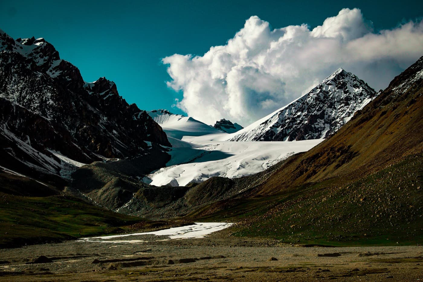 Mountain pass in Gilgit-Baltistan, Pakistan — Khunjerab National Park